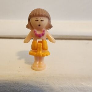 Miniature Doll Toy with Yellow Dress